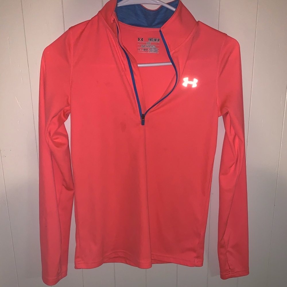 Girl’s Under Armour Heat Gear Half Zip Long Sleeve